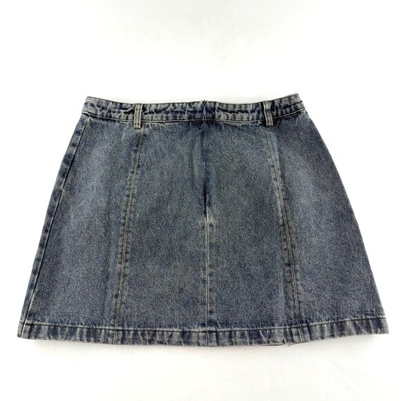VICI Women's Dark Denim Arlin Zipper Accent Mini Skirt Size M - Picture 7 of 11